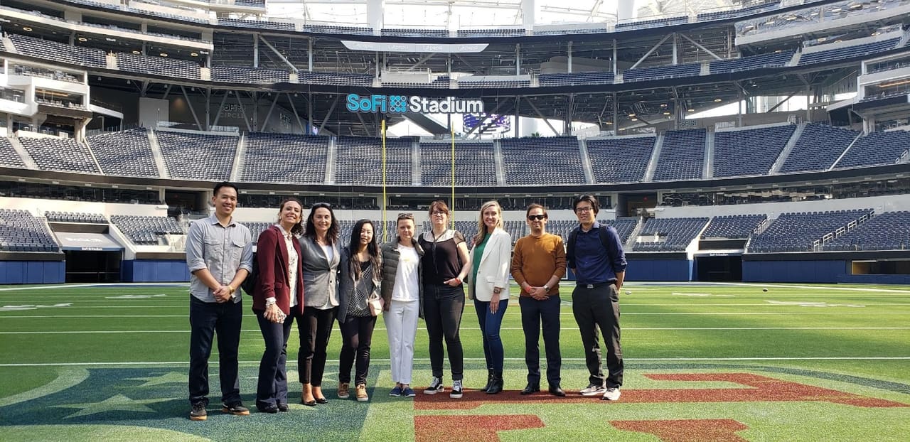 Partner delegation at SoFi Stadium